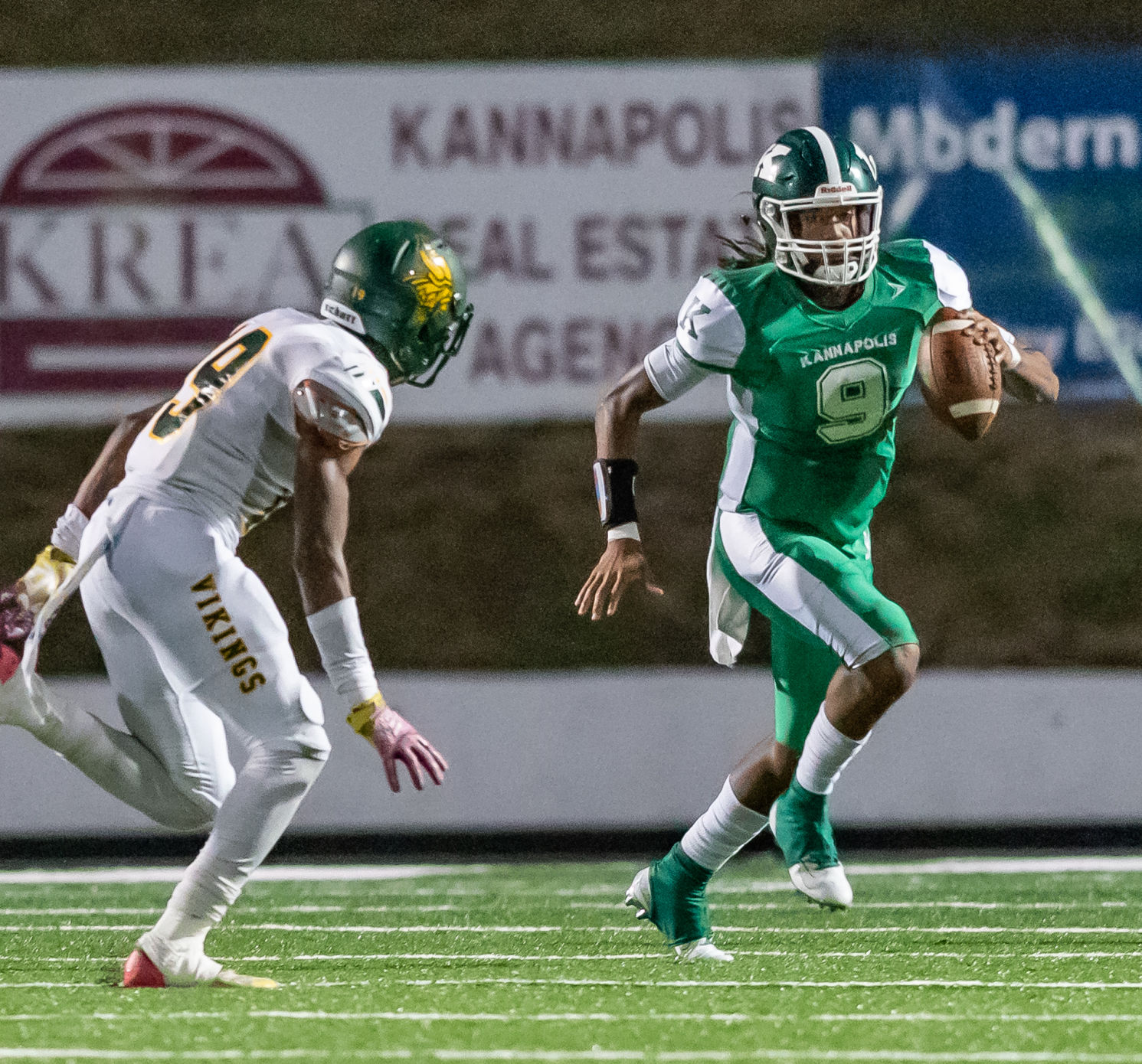 Friday night high school football action